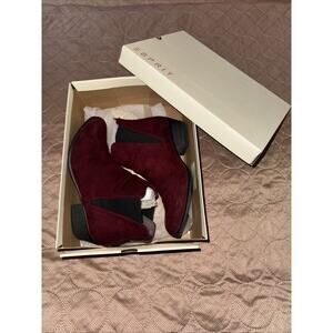 Esprit Womens Tiffany Zip Ankle Booties Size 7 Bordeaux Burgundy E18TIF40